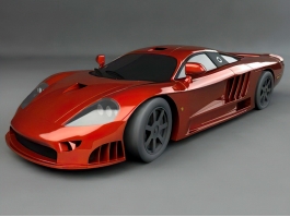 Red Super Car 3d preview