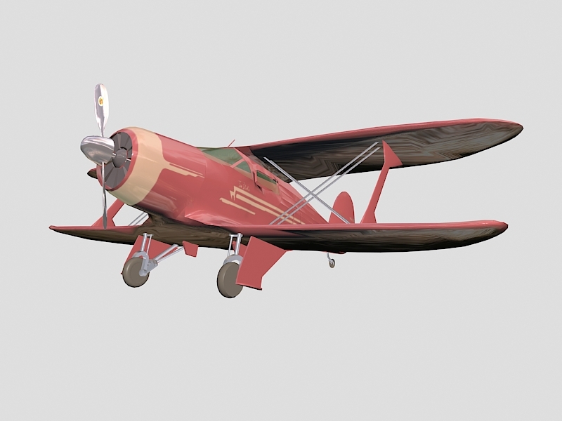 Beechcraft Model 17 Staggerwing 3d rendering