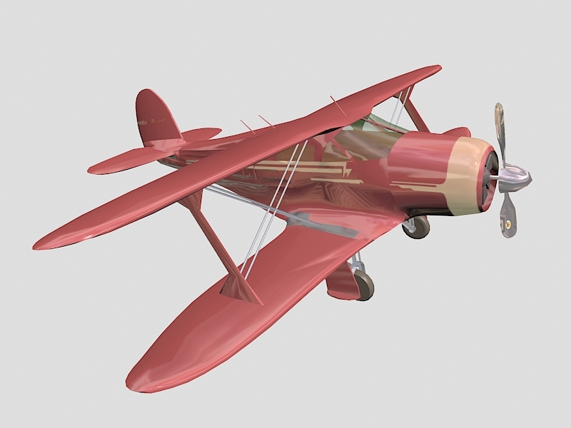 Beechcraft Model 17 Staggerwing 3d rendering