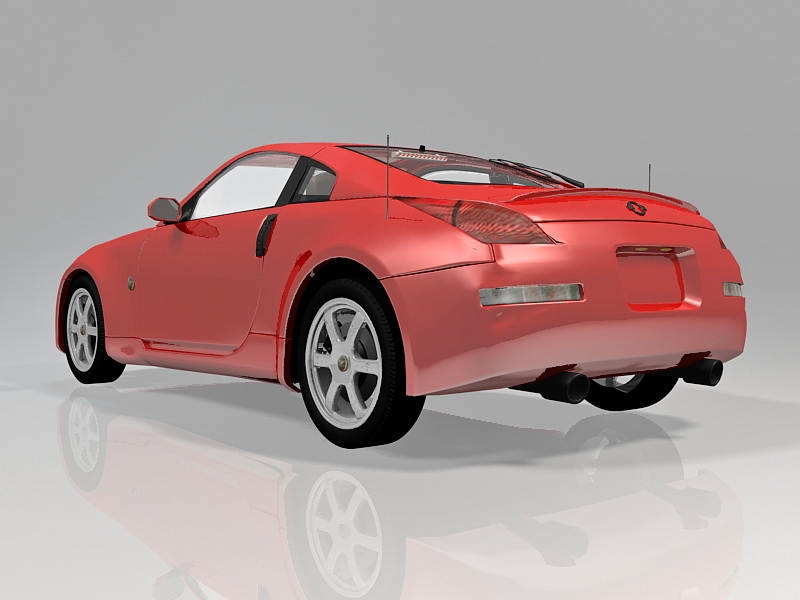 Nissan 350Z Sports Car 3d rendering