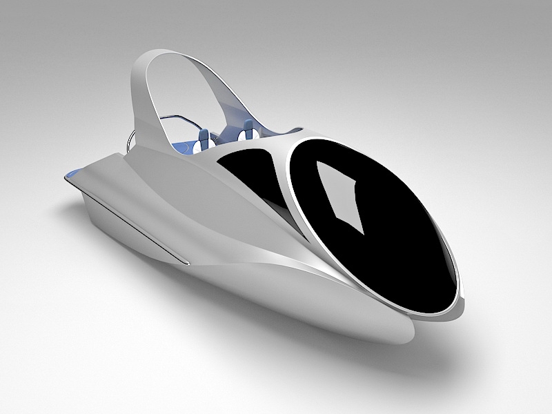 Mini Jet Capsule 3d rendering