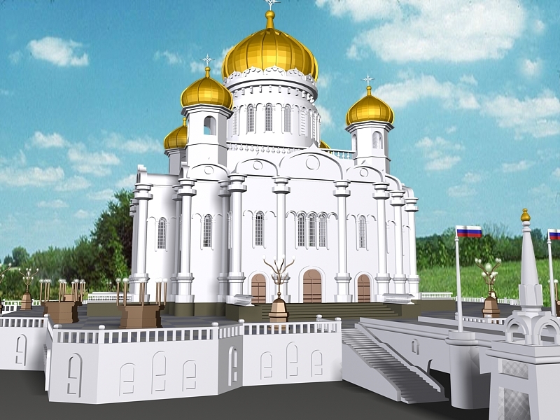 Mosque Architecture 3d rendering