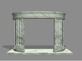 Marble Fireplace Mantel 3d model preview