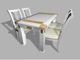 Small 5 Piece Dining Set 3d preview