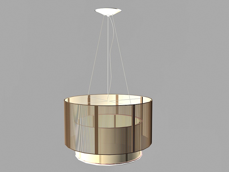 Modern Drum Pendant Lighting 3d rendering