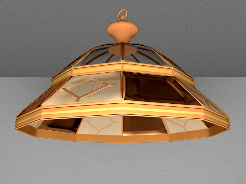 Vintage Pendant Light Fixture 3d rendering