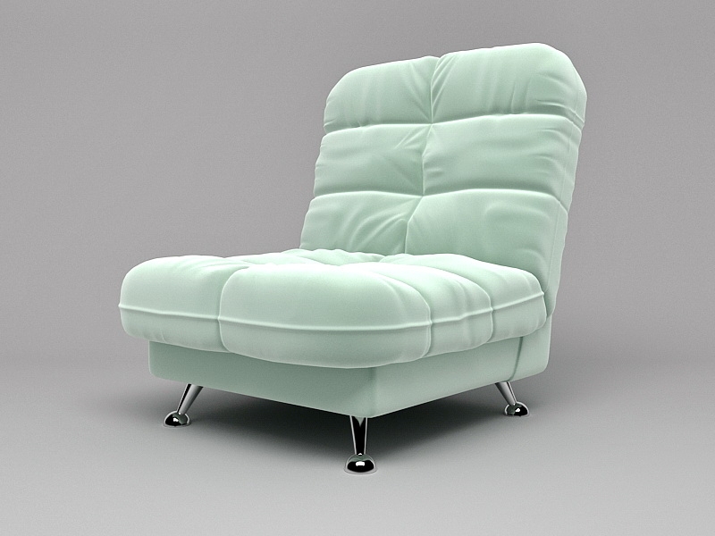 Upholstered Tufted Accent Chair 3d rendering