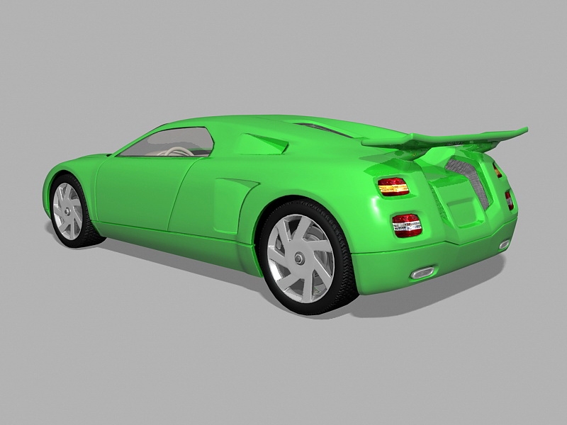 Super Sport Car 3d rendering