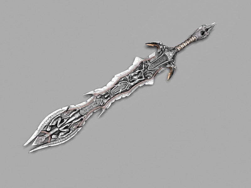 Skyrim Hell Sword 3d rendering