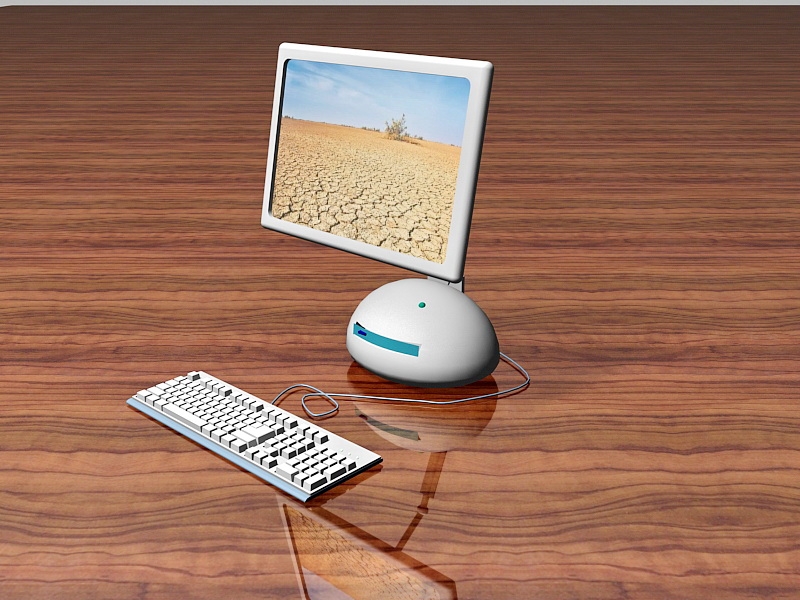 All-in-one Desktop Computer 3d rendering
