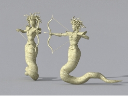 Medusa Greek Statue 3d preview