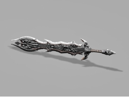 Skyrim Hell Sword 3d model preview
