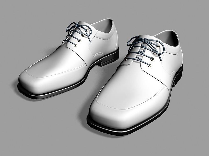 Men's Leather Dress Shoes 3d rendering