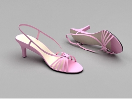 Cute Summer Sandals 3d model preview