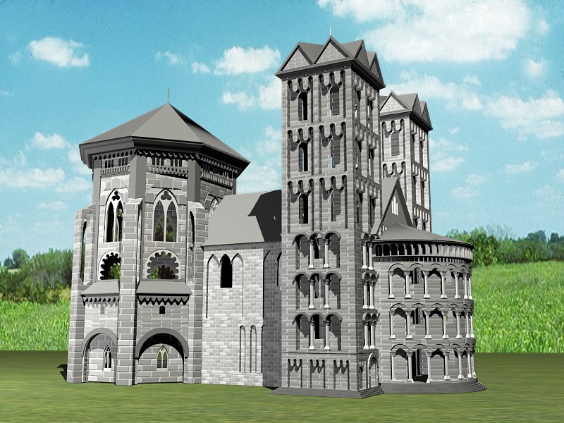 Old Castle 3d rendering