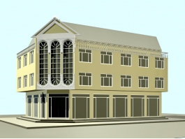 Small Office Building Design 3d model preview