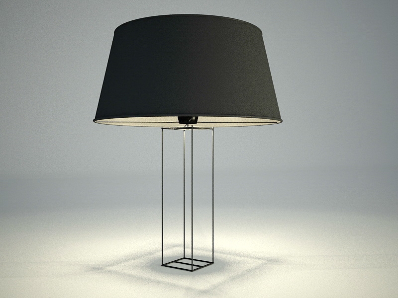 Contemporary Minimalist Table Lamp 3d rendering