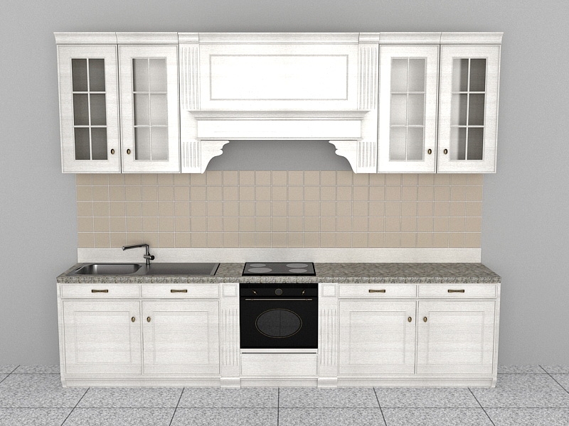 Contemporary Kitchen Design 3d rendering