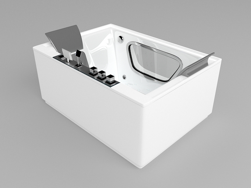 Luxury Whirlpool Tub 3d rendering