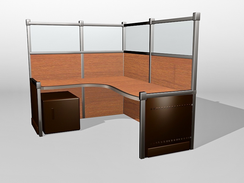 Office Cubicle Design Ideas 3d rendering
