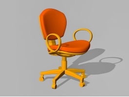 Orange Office Chair 3d model preview
