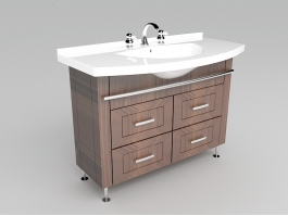 Small Bathroom Sink and Vanity 3d preview