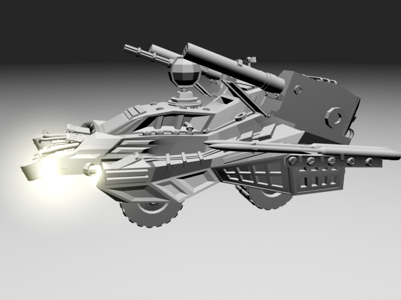 Sci Fi Combat Vehicle 3d rendering