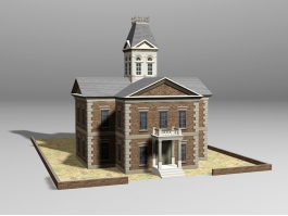 Vintage Style House 3d model preview