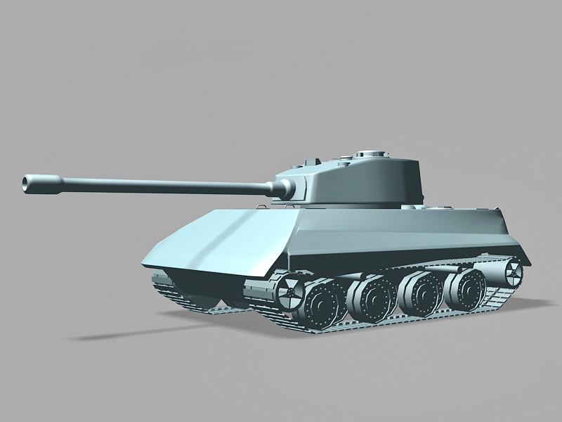 Tiger II Tank 3d rendering