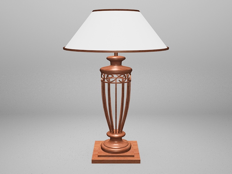 Vintage Bedside Table Lamp 3d rendering
