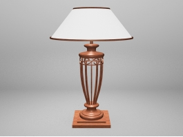 Vintage Bedside Table Lamp 3d model preview