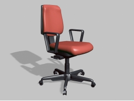 Red and Black Swivel Desk Chair 3d preview