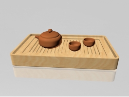 Chinese kung fu tea set 3d model preview