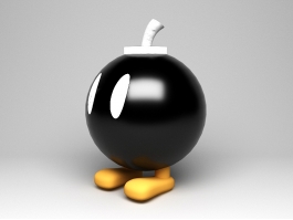 Cartoon Bomb Man 3d preview