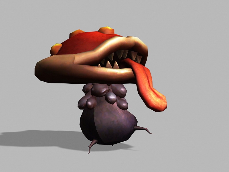 Scary Mushroom Monster 3d rendering