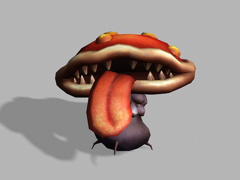 Scary Mushroom Monster 3d rendering