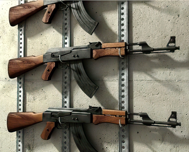 AK-47 Assault Rifle 3d rendering