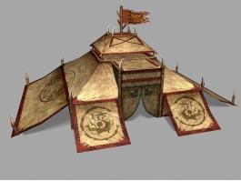 Ancient Chinese Military Tent 3d model preview