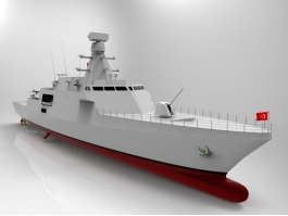 F-511 TCG Heybeliada Corvette 3d preview
