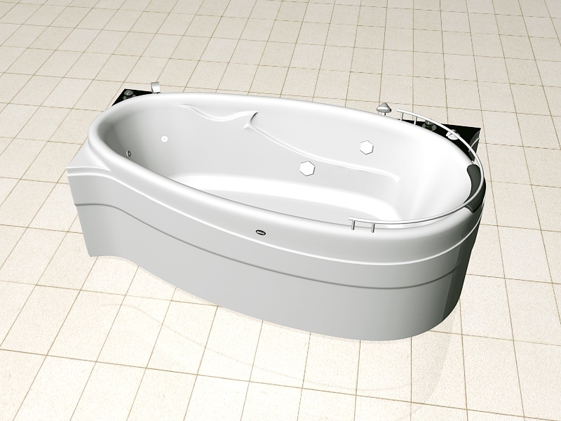 Bathroom Jacuzzi Tub 3d rendering