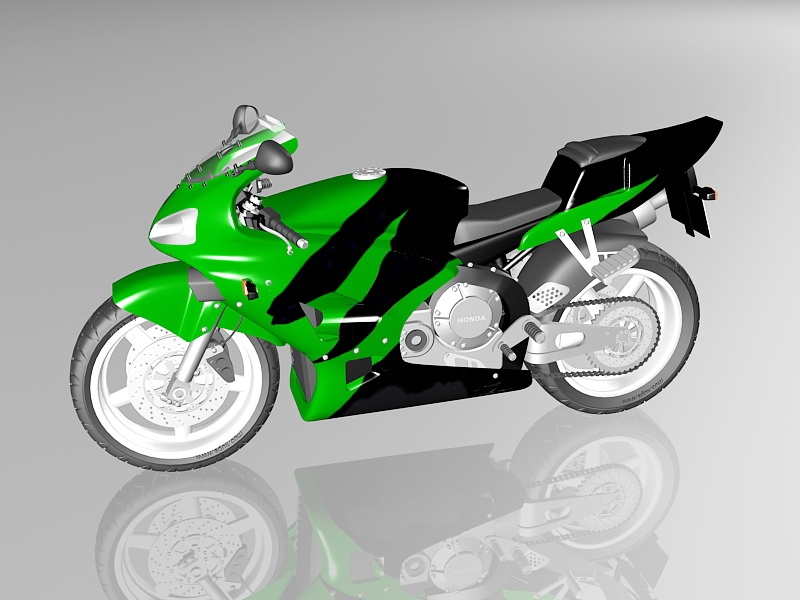 Honda CBR 600 Motorcycle 3d rendering
