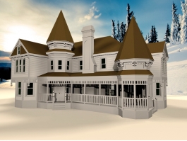 Victorian House Exterior 3d preview
