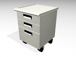 White Filing Cabinet 3d preview