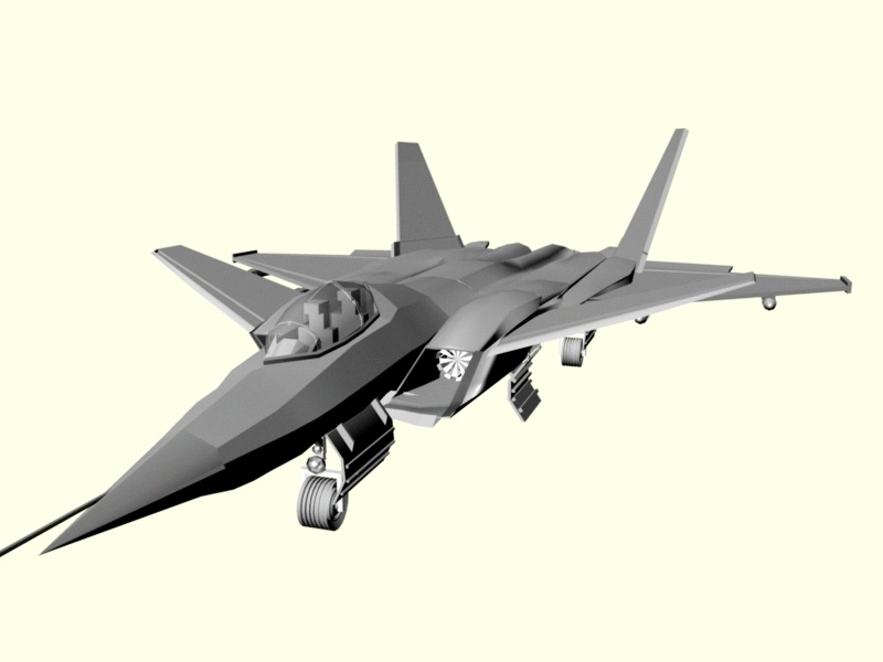 J-20 Chinese Fifth-generation Fighter Aircraft 3d rendering