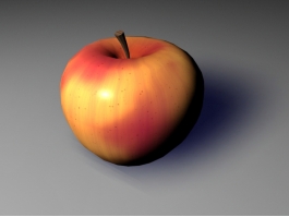 Old Red Apple 3d model preview