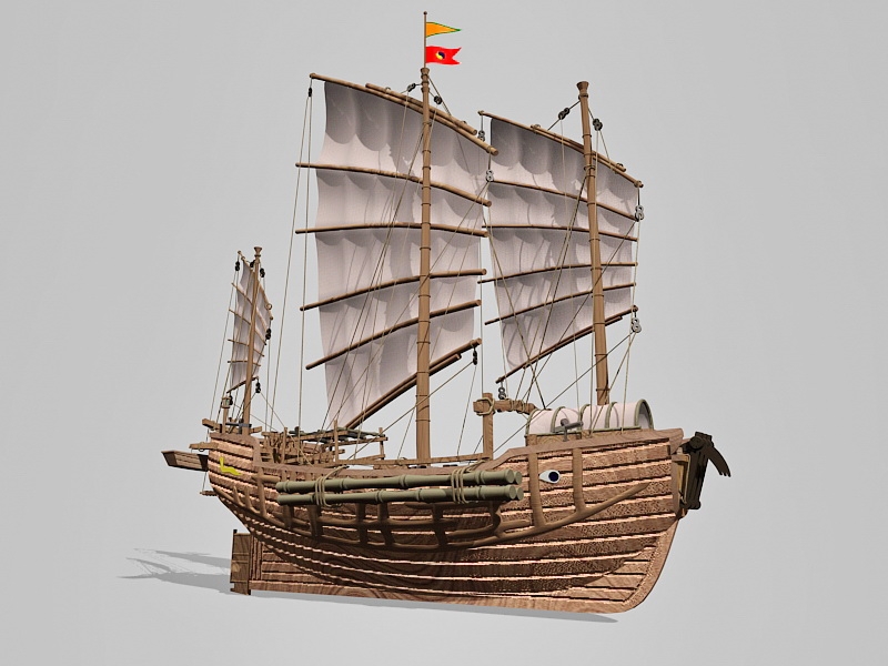 Junk Ship 3d rendering