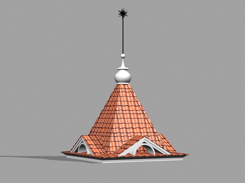Spire and Roof 3d rendering