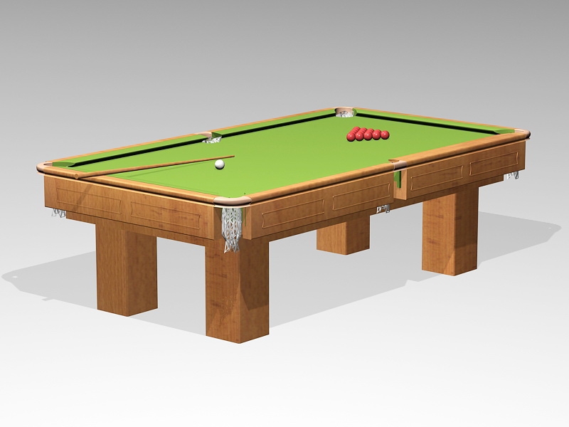 Billiards Pool Table 3d rendering