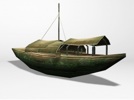 Antique Chinese Boat 3d preview