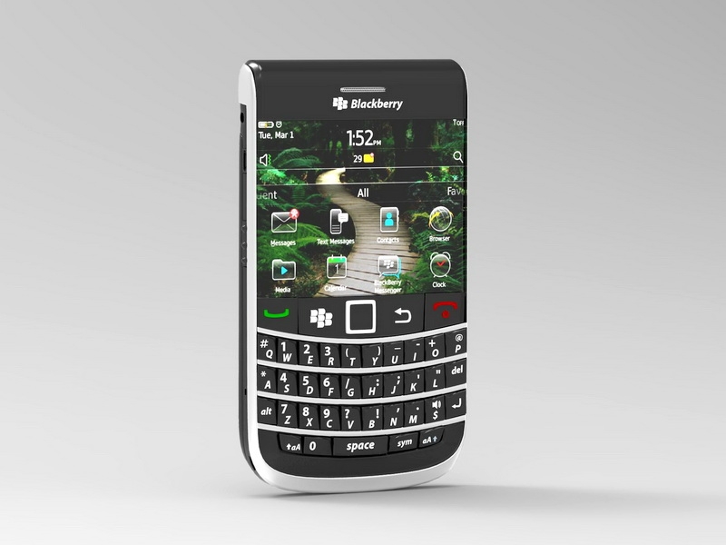 BlackBerry Mobile Phone 3d rendering